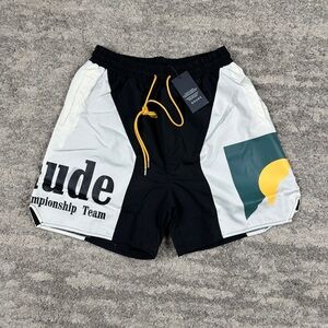Rhude Marlboro World Championship Racing Black / White Shorts Men’s size Large